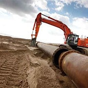 Экскаватор Hitachi ZX470LCH-3 на защите прибрежных территорий  