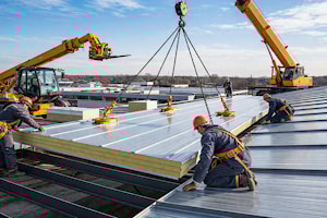 Спецтехника для кровельных работ: что помогает монтировать панели быстро и безопасно  
